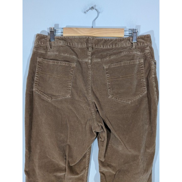 J.Jill Women Brown High-Rise Boot cut Corduroy Pants Sz 14 English Countryside - Picture 4 of 8